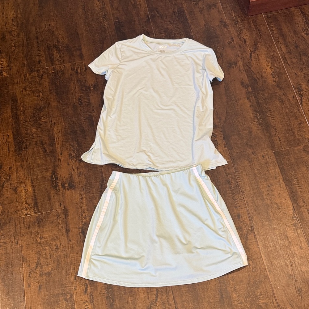 Spin itTail Light Blue Skirt Set